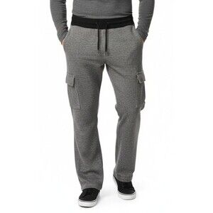 7 For All Mankind Pants Mens Cargo Melange Grey Joggers Large Athleisure Size 34